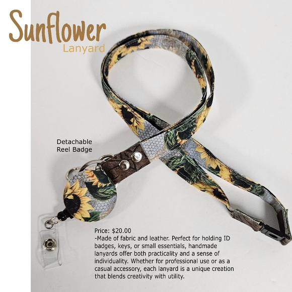 eCubed Accessories - Lanyard - Handmade 🌻 Sunflower